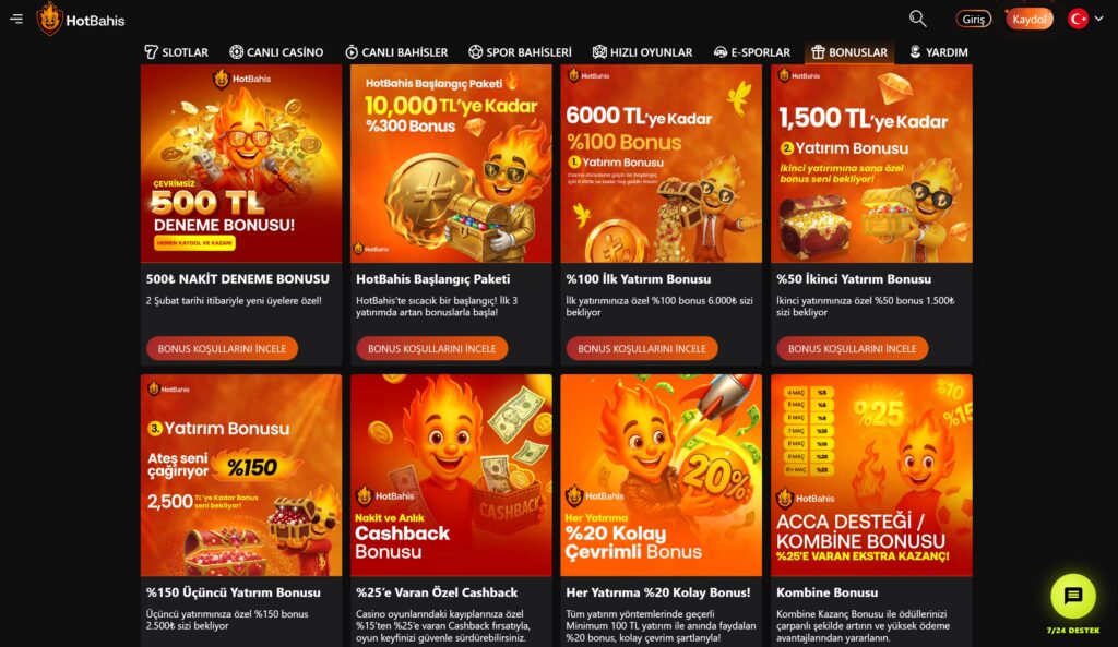 hotbahis bonusları